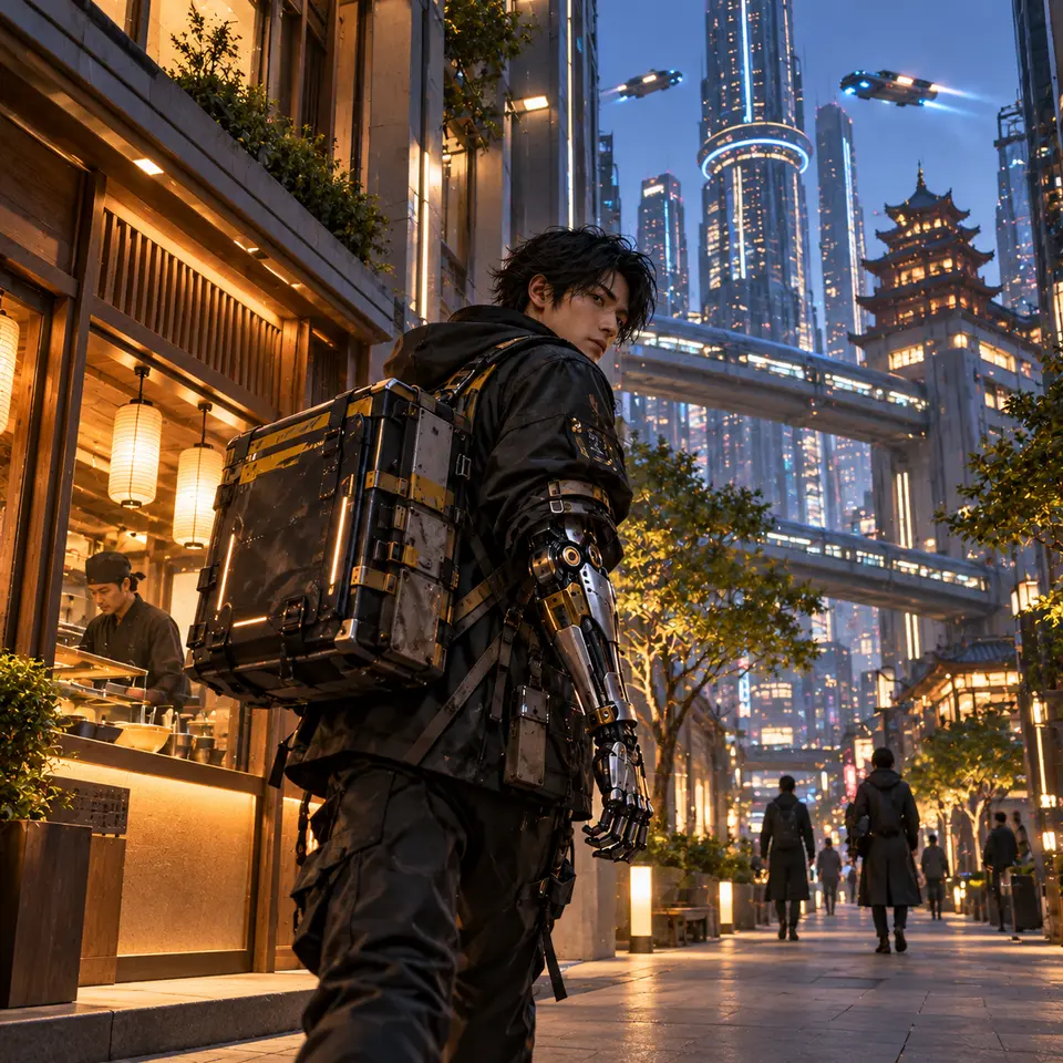 赛博科幻，未来城市