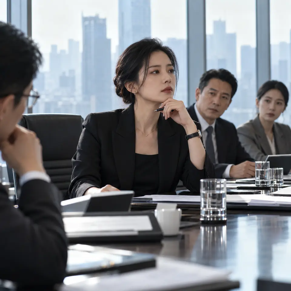 都市职场，会议中的人物